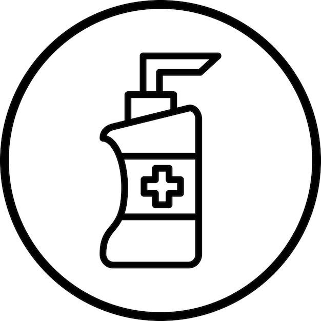 Diseño vectorial Estilo de icono antiséptico