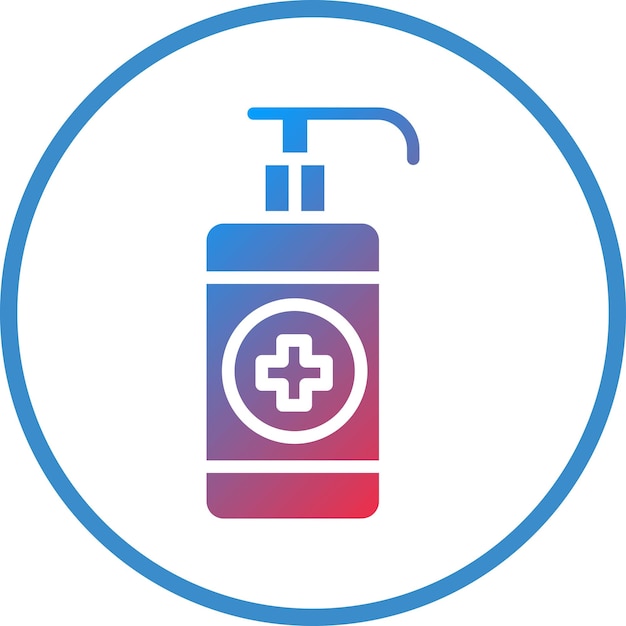 Diseño vectorial Estilo de icono antiséptico
