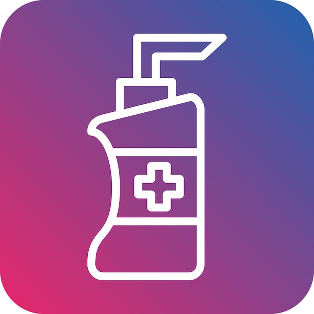 Diseño vectorial Estilo de icono antiséptico