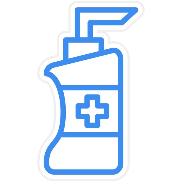 Diseño vectorial Estilo de icono antiséptico