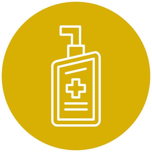 Diseño vectorial Estilo de icono antiséptico