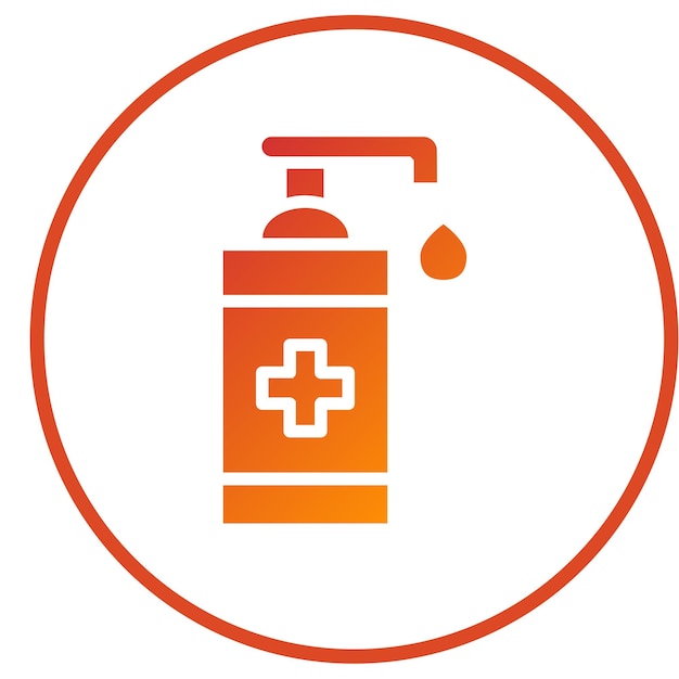 Diseño vectorial Estilo de icono antiséptico