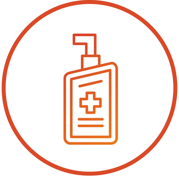 Diseño vectorial Estilo de icono antiséptico