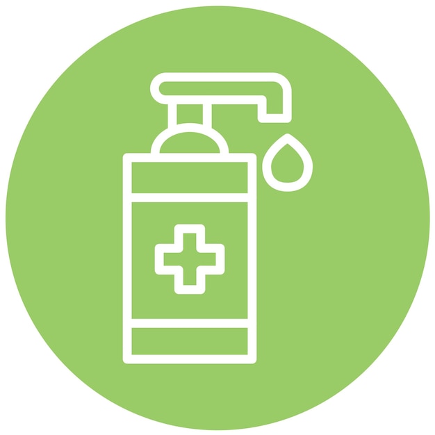 Diseño vectorial Estilo de icono antiséptico