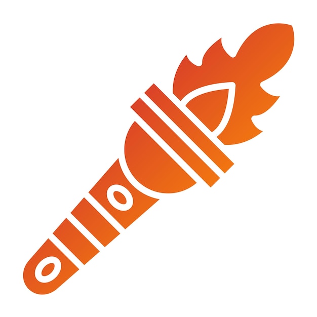 Diseño vectorial Estilo del icono de la antorcha de fuego