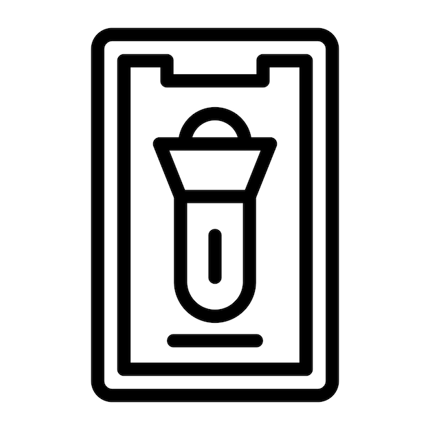 Diseño vectorial Estilo del icono de la antorcha móvil