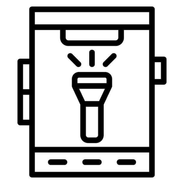 Diseño vectorial Estilo del icono de la antorcha móvil