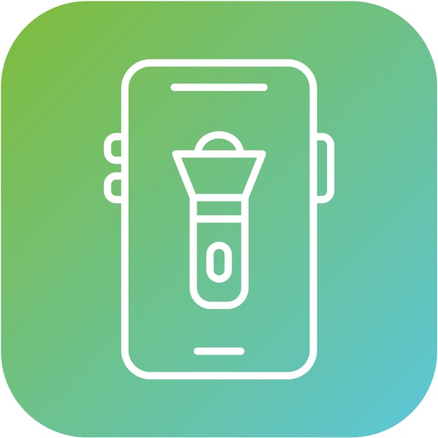 Diseño vectorial Estilo del icono de la antorcha móvil