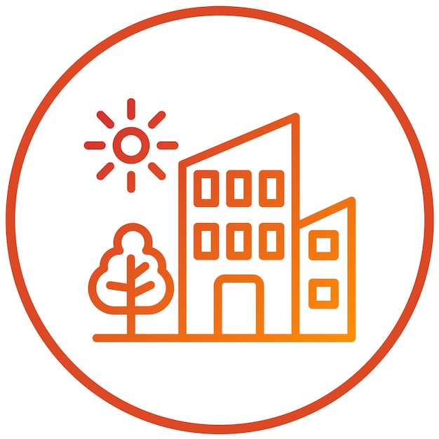 Diseño vectorial de estilo de icono de apartamento