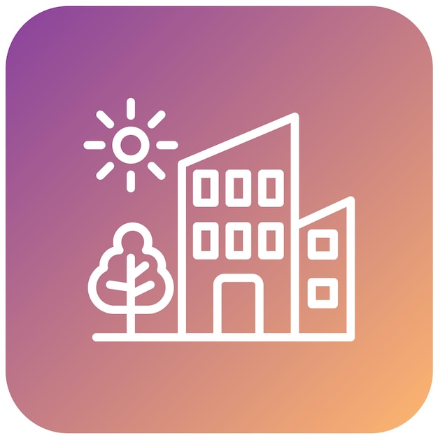 Diseño vectorial de estilo de icono de apartamento