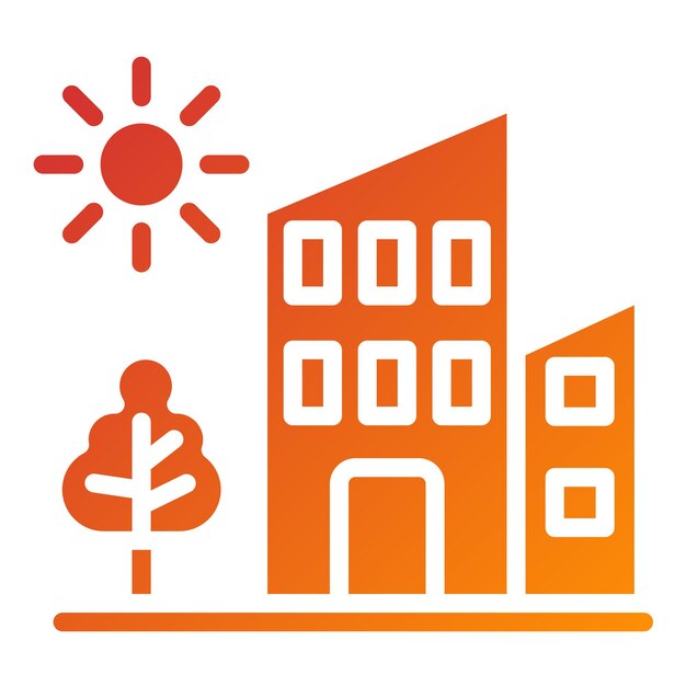 Diseño vectorial de estilo de icono de apartamento