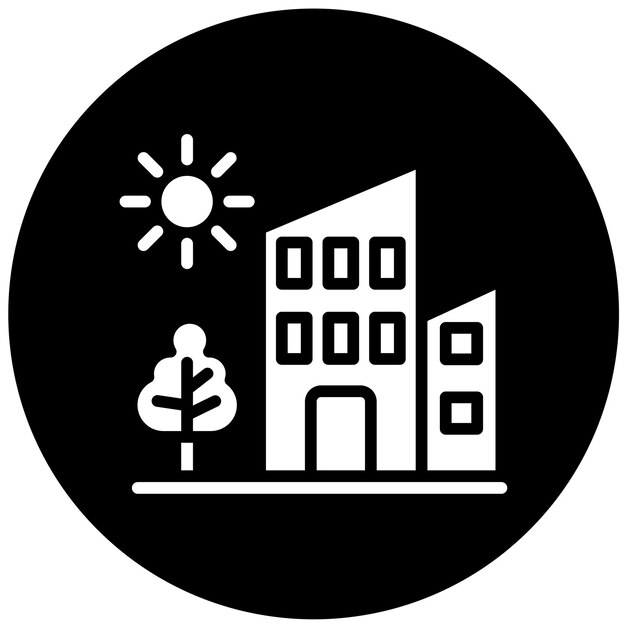 Diseño vectorial de estilo de icono de apartamento