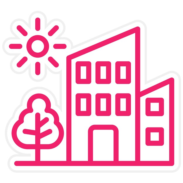 Diseño vectorial de estilo de icono de apartamento