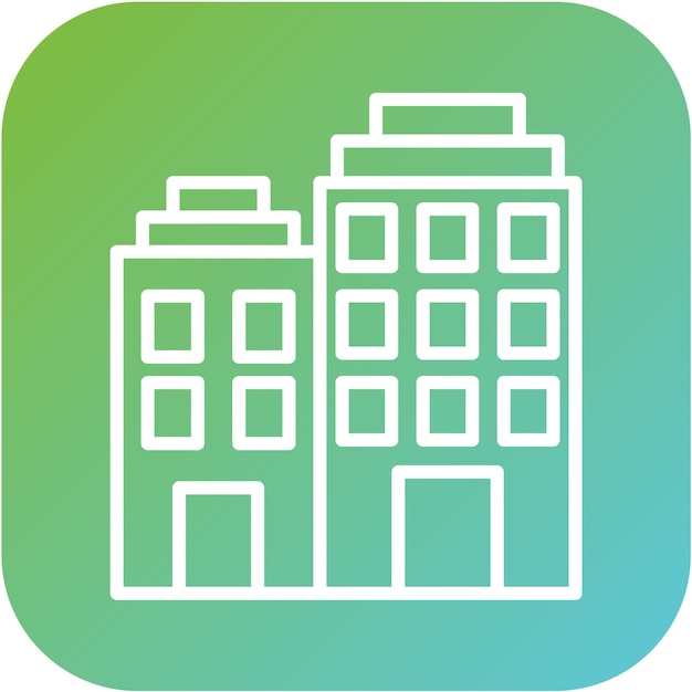 Diseño vectorial de estilo de icono de apartamento