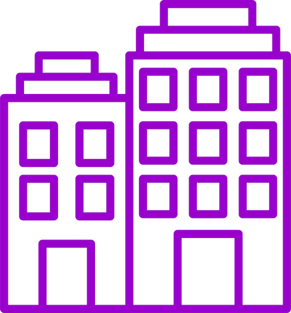 Diseño vectorial de estilo de icono de apartamento