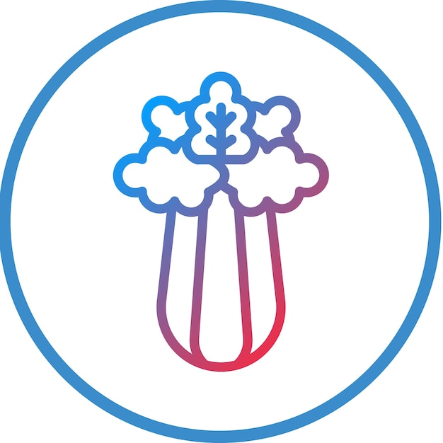 Diseño vectorial Estilo del icono del apio