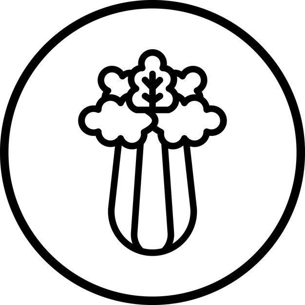 Diseño vectorial Estilo del icono del apio