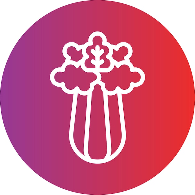 Diseño vectorial Estilo del icono del apio