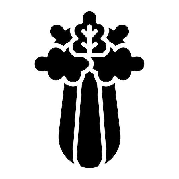 Diseño vectorial Estilo del icono del apio