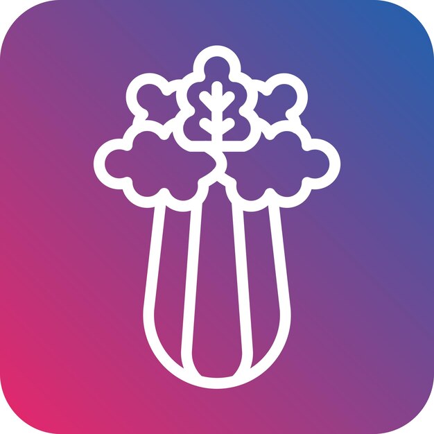 Diseño vectorial Estilo del icono del apio