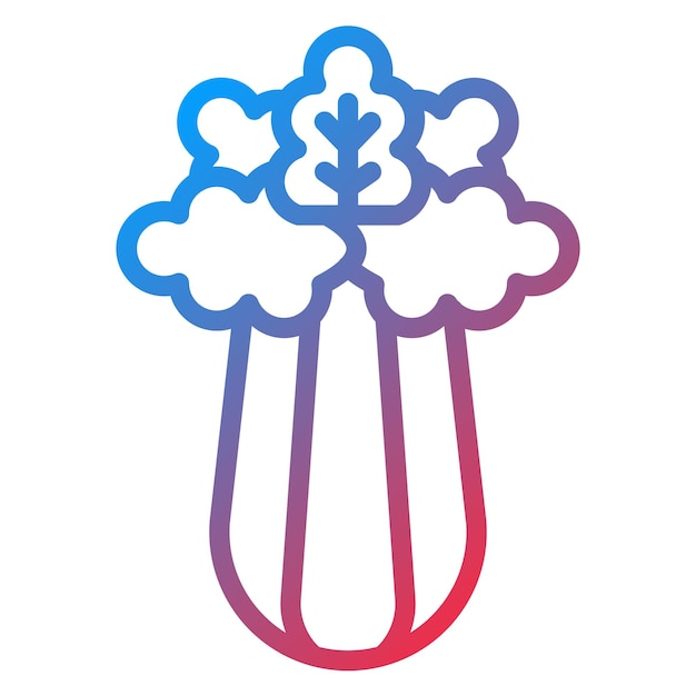 Diseño vectorial Estilo del icono del apio
