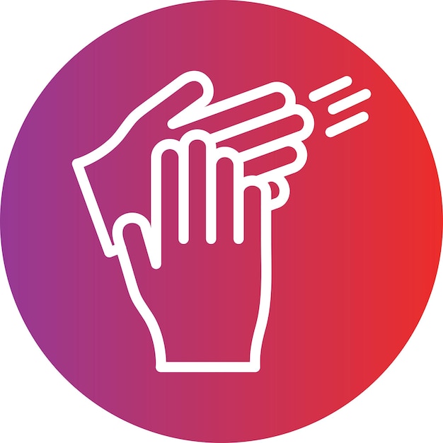 Diseño vectorial Estilo del icono de aplauso