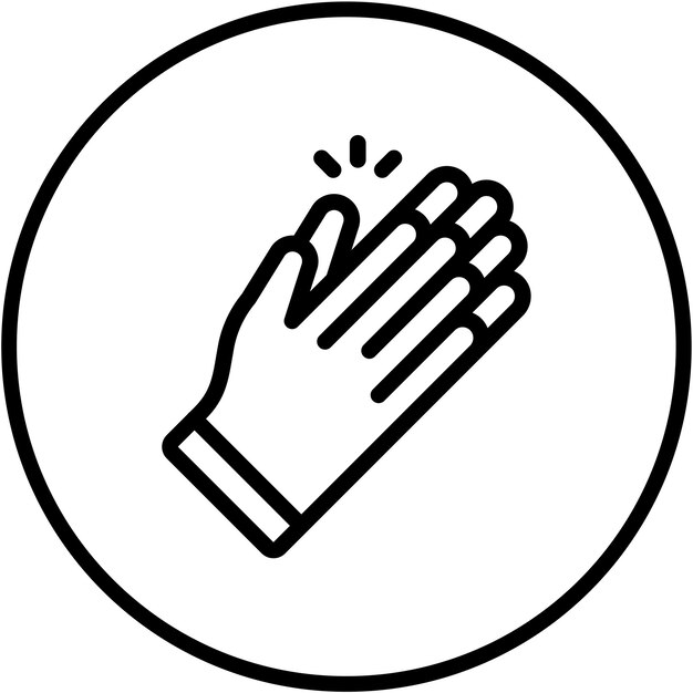 Diseño vectorial Estilo del icono de aplauso
