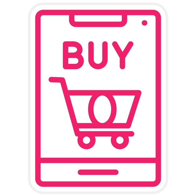 Diseño vectorial Estilo del icono de la aplicación de compras