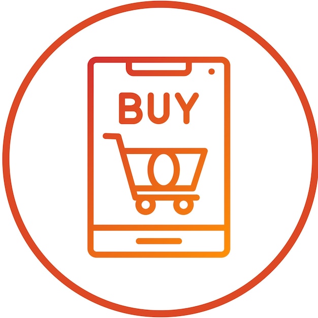 Diseño vectorial Estilo del icono de la aplicación de compras
