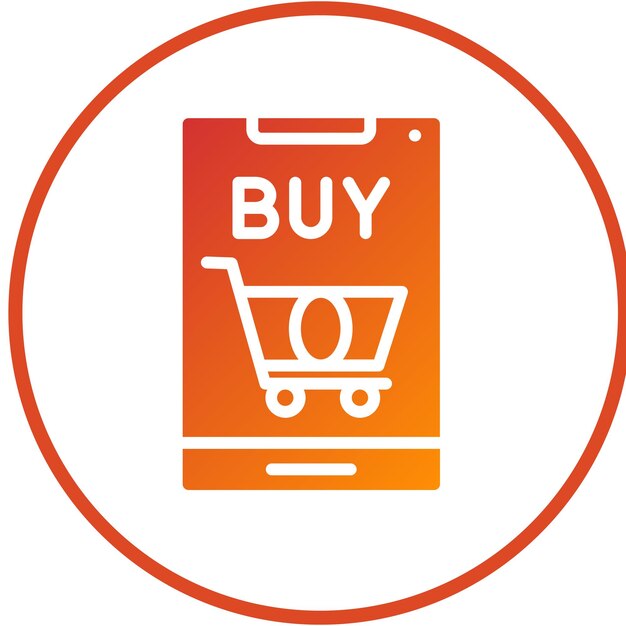 Diseño vectorial Estilo del icono de la aplicación de compras