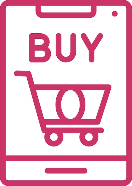 Diseño vectorial Estilo del icono de la aplicación de compras