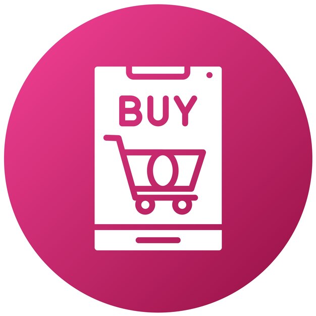 Diseño vectorial Estilo del icono de la aplicación de compras