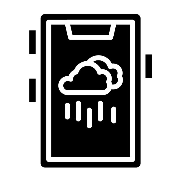Diseño vectorial Estilo del icono de la aplicación meteorológica