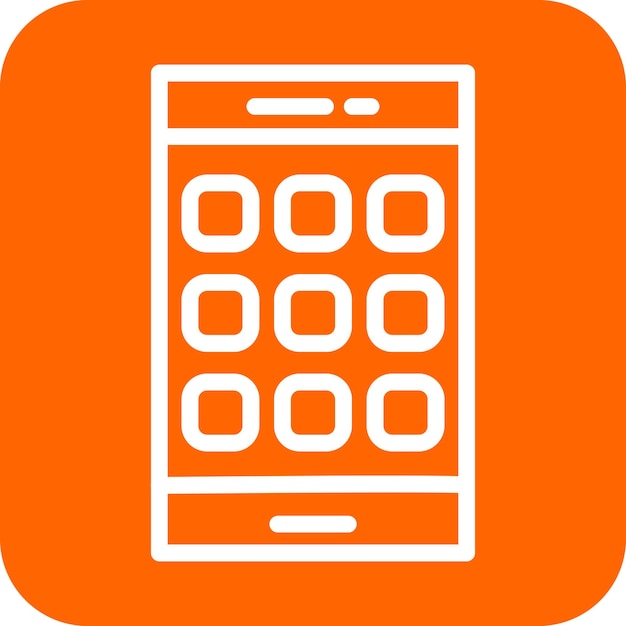 Diseño vectorial Estilo del icono de las aplicaciones móviles
