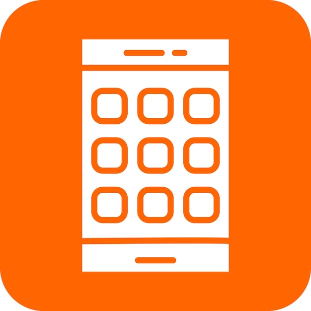 Diseño vectorial Estilo del icono de las aplicaciones móviles