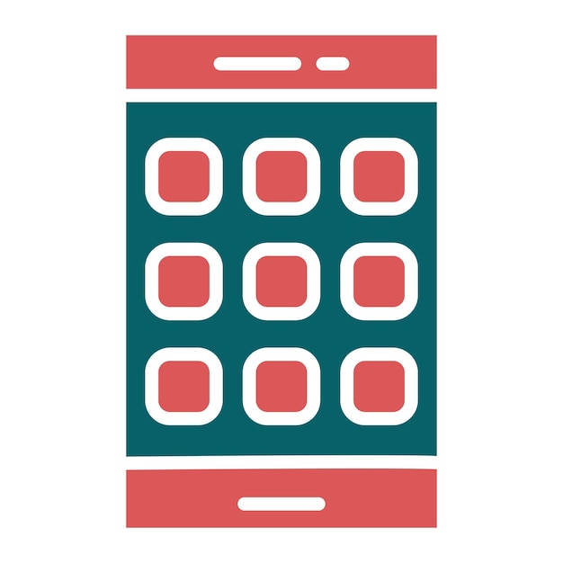 Diseño vectorial Estilo del icono de las aplicaciones móviles
