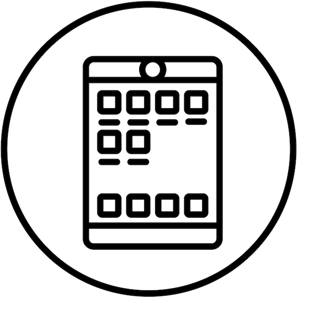 Diseño vectorial Estilo del icono de las aplicaciones móviles
