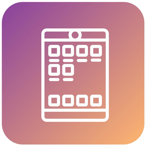Diseño vectorial Estilo del icono de las aplicaciones móviles