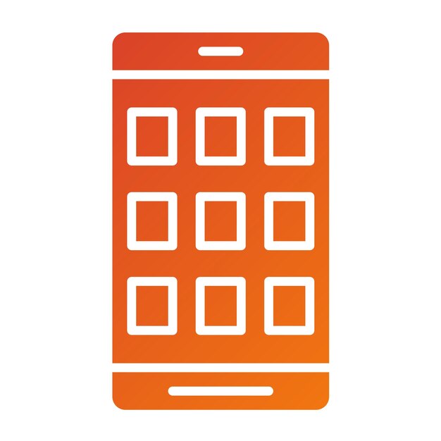 Diseño vectorial Estilo del icono de las aplicaciones móviles