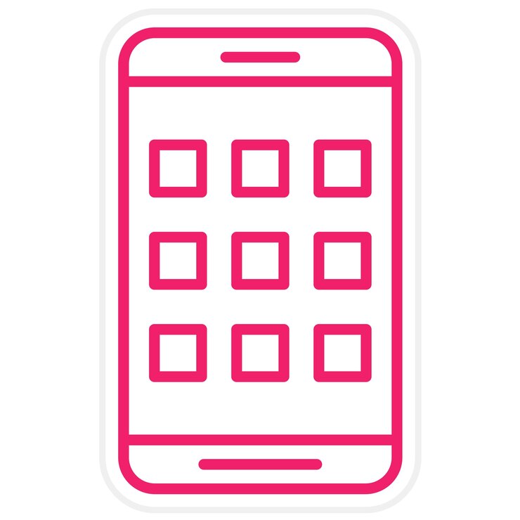 Vector diseño vectorial estilo del icono de las aplicaciones móviles
