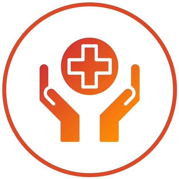 Diseño vectorial Estilo del icono de apoyo al paciente