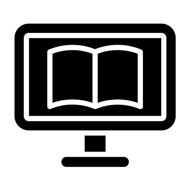 Diseño vectorial Estilo de icono de aprendizaje digital