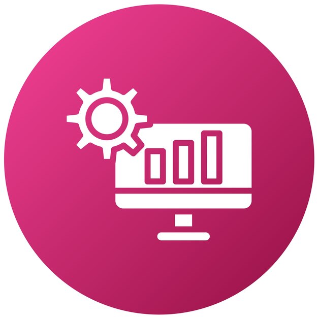 Diseño vectorial estilo de icono de aprendizaje impulsado por la tecnología