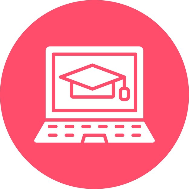 Diseño vectorial Estilo de icono de aprendizaje en línea