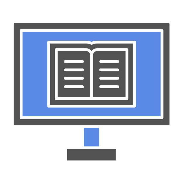 Diseño vectorial Estilo de icono de aprendizaje en línea
