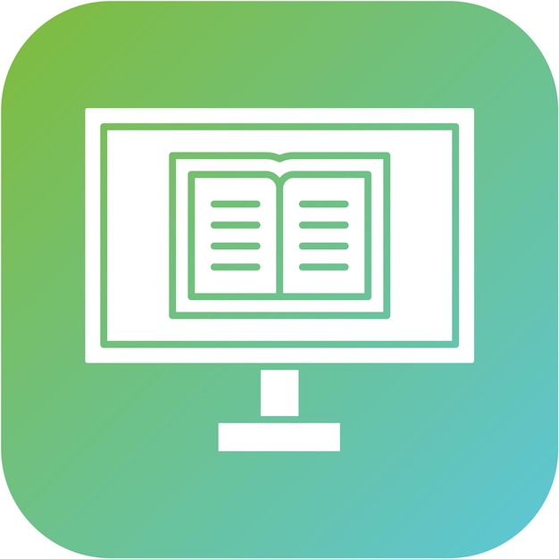 Diseño vectorial Estilo de icono de aprendizaje en línea