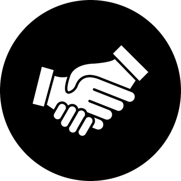 Diseño vectorial Estilo del icono de apretón de mano