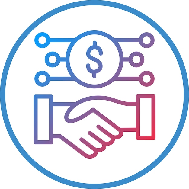 Diseño vectorial Estilo del icono de apretón de mano