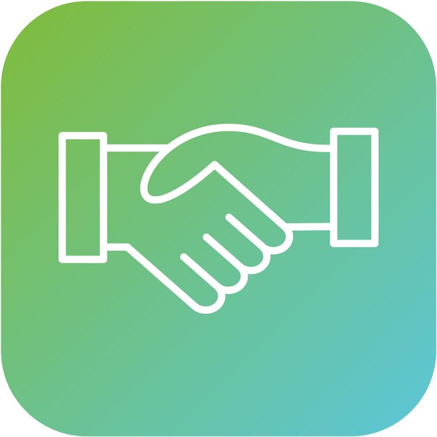 Diseño vectorial Estilo del icono de apretón de mano