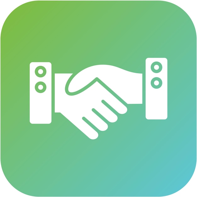 Diseño vectorial Estilo del icono de apretón de mano